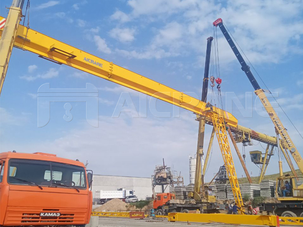 Single Girder Gantry Crane Installation in Uzbekistan