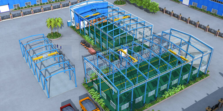 Crane Steel Structures - Steel Building With Overhead Crane