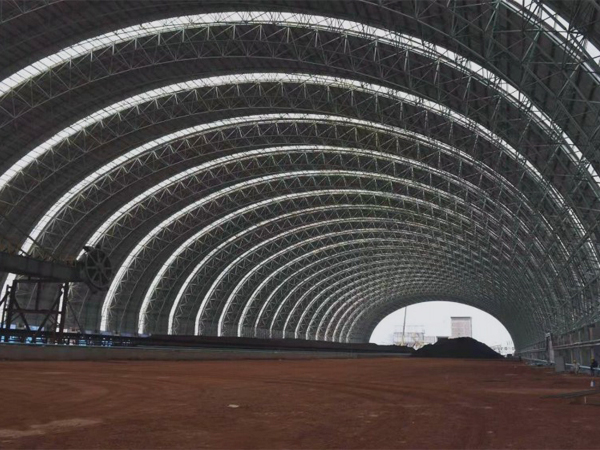 Steel Grid Structure for Power Plant Storage Shed