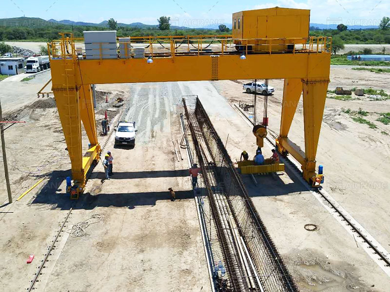 Double Girder Gantry Crane in Precast Concrete Yard