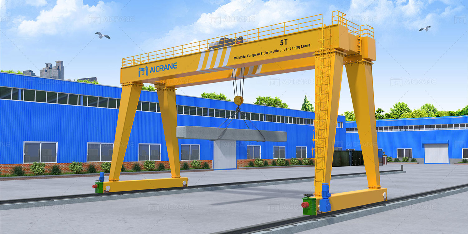 Double Girder Gantry Crane in Precast Yard