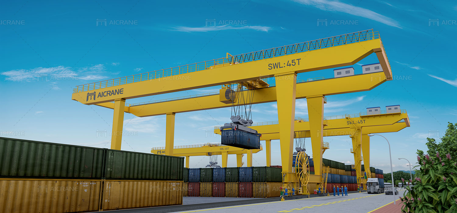 RMG Rail Mounted Gantry Crane Installation