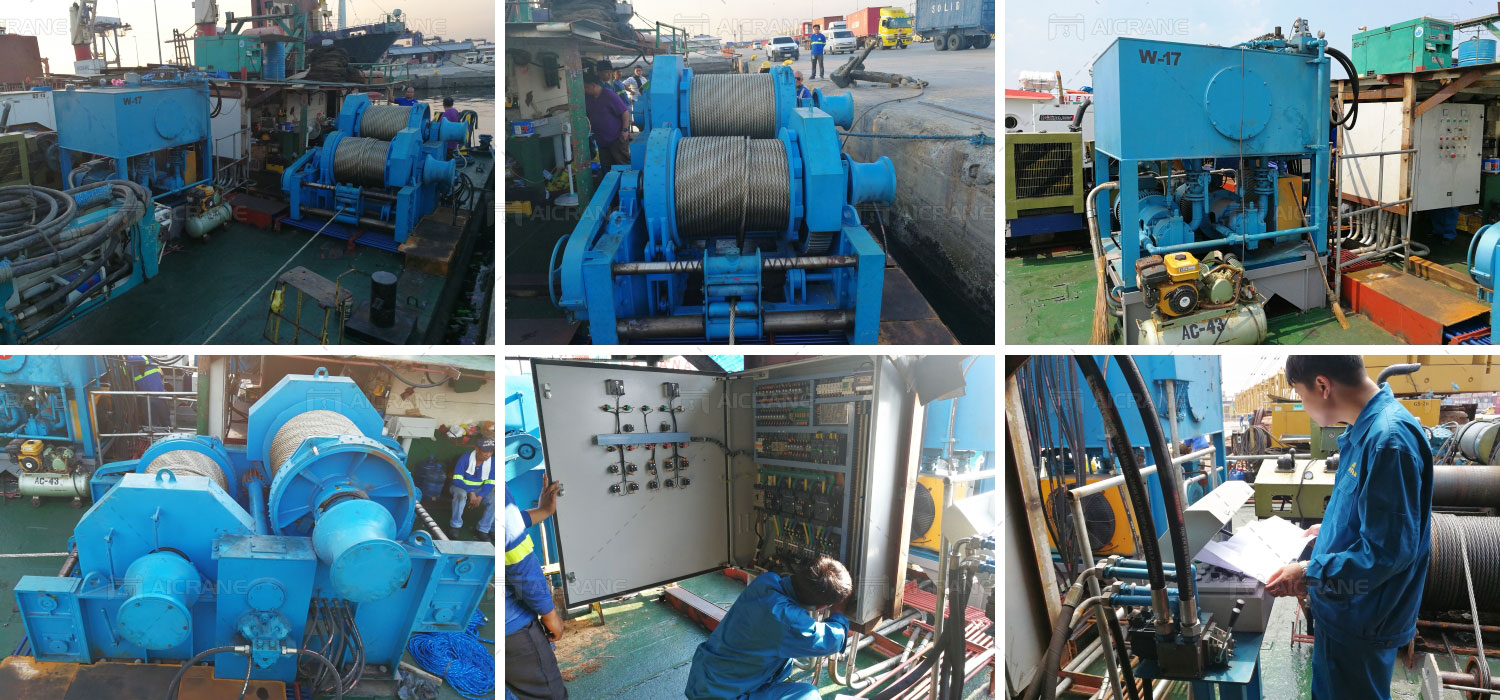 12-Ton Hydraulic Winch For Barge