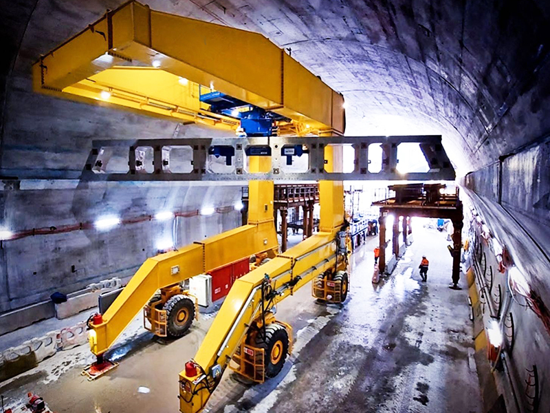 100 Ton Crane for Tunnel Construction