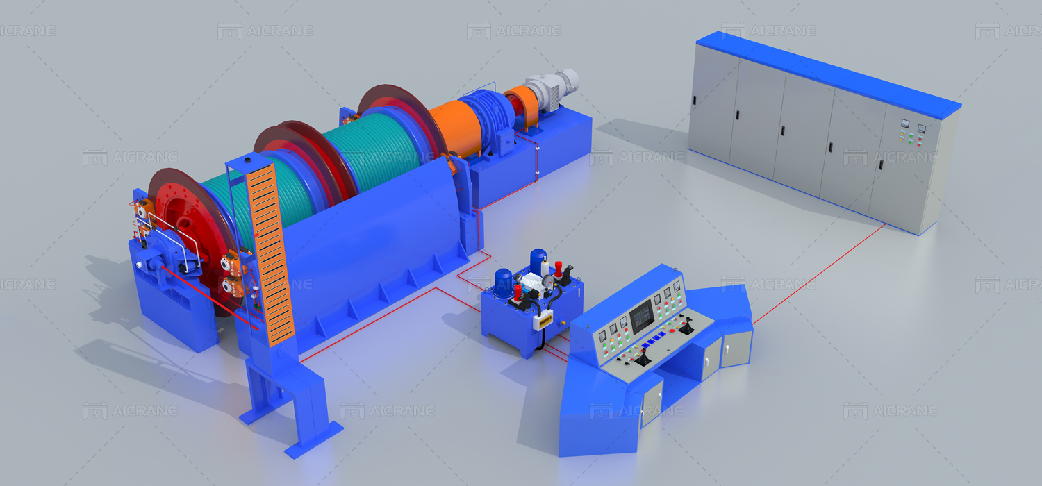 Double Drum Mining Winch