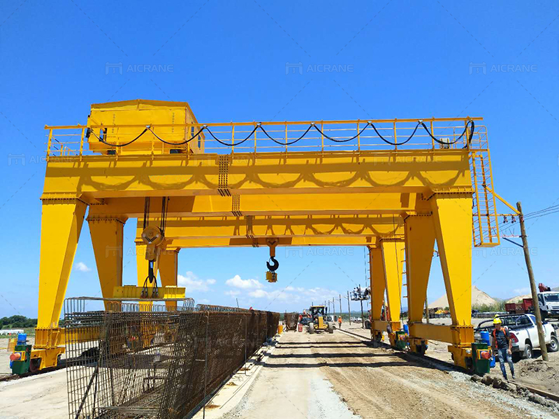 Gantry Crane at Construction Site