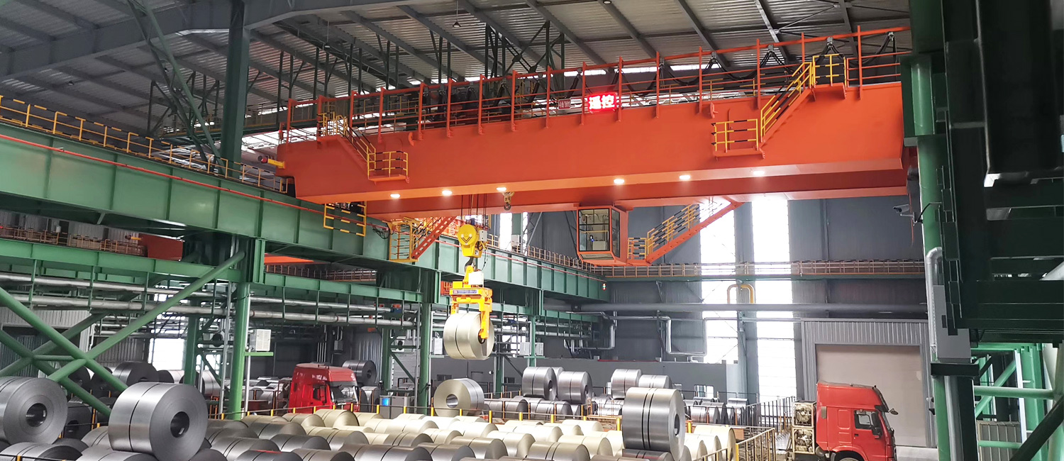 Coil Handling Crane in Steel Mill