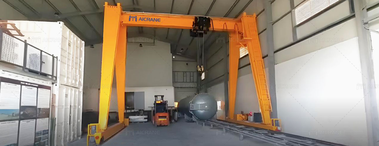 12 ton gantry crane at a rubber factory in Qatar