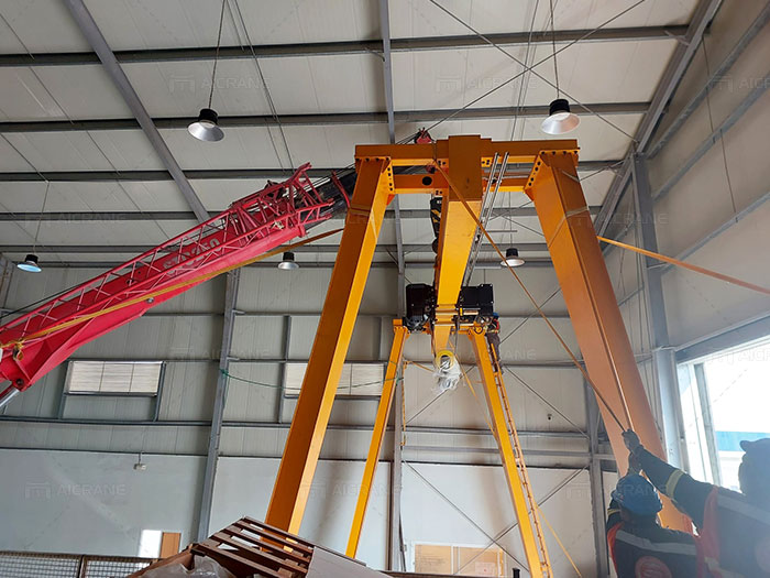 installation of 12 ton gantry crane in a rubber factory