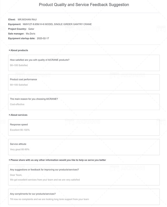 Rubber Factory Customer Feedback