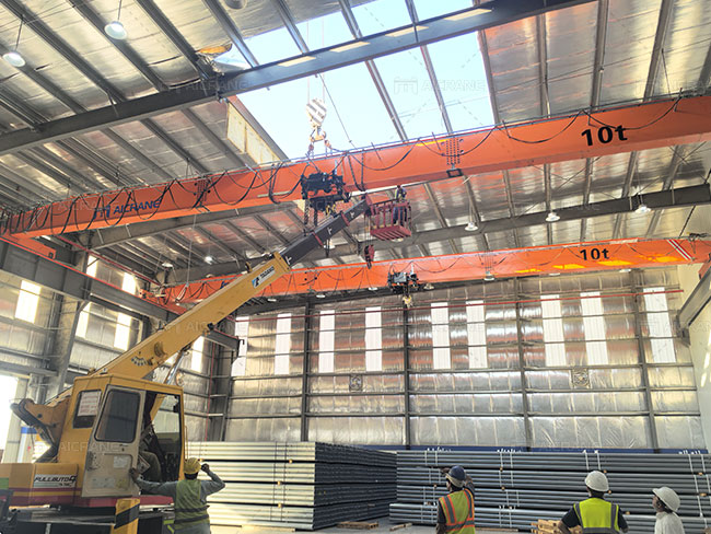On-site installation of overhead cranes in Saudi Arabia