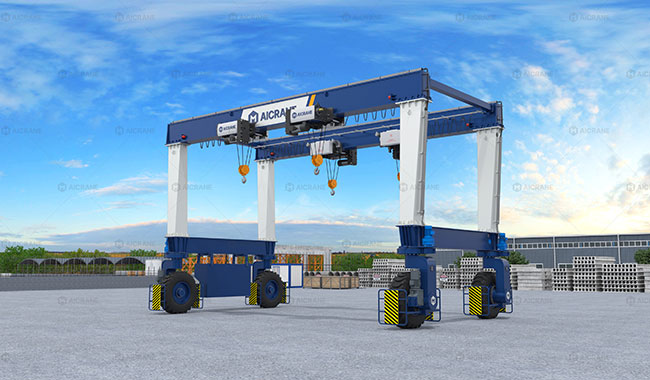 rubber tyred gantry crane for light to medium lifting
