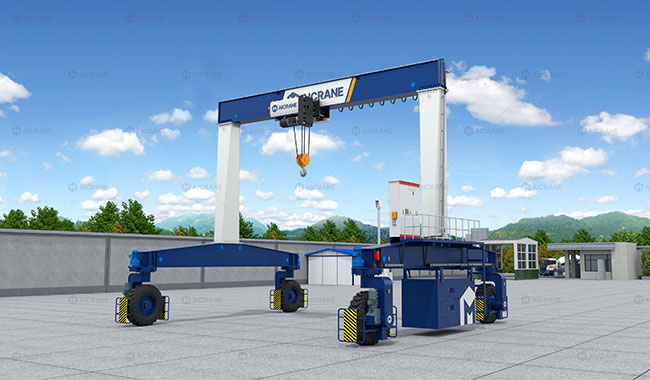 rubber tyred type light duty gantry crane