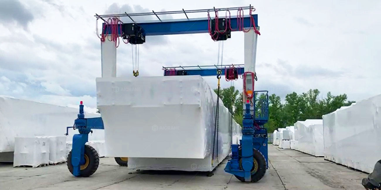 Single Beam Mobile Gantry Crane for Precast Concrete Handling