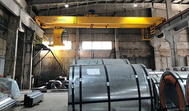 10 ton bridge crane used in a steel coil warehouse