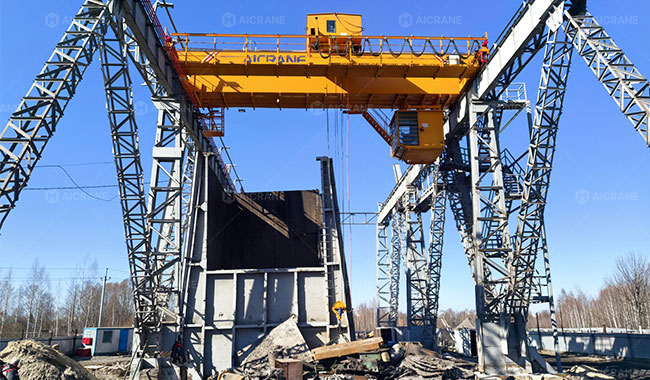 15 ton overhead crane for steel scrap handling in Russia