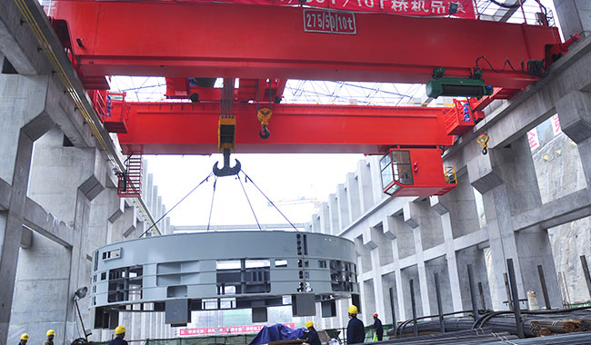 Double Girder Bridge Crane Uses in Hydropower Plant Project