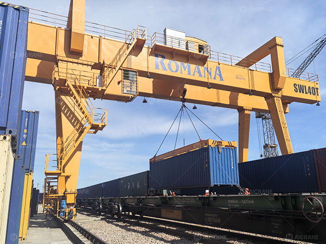 40 Ton Gantry Crane for Container Handling in Kazakhstan