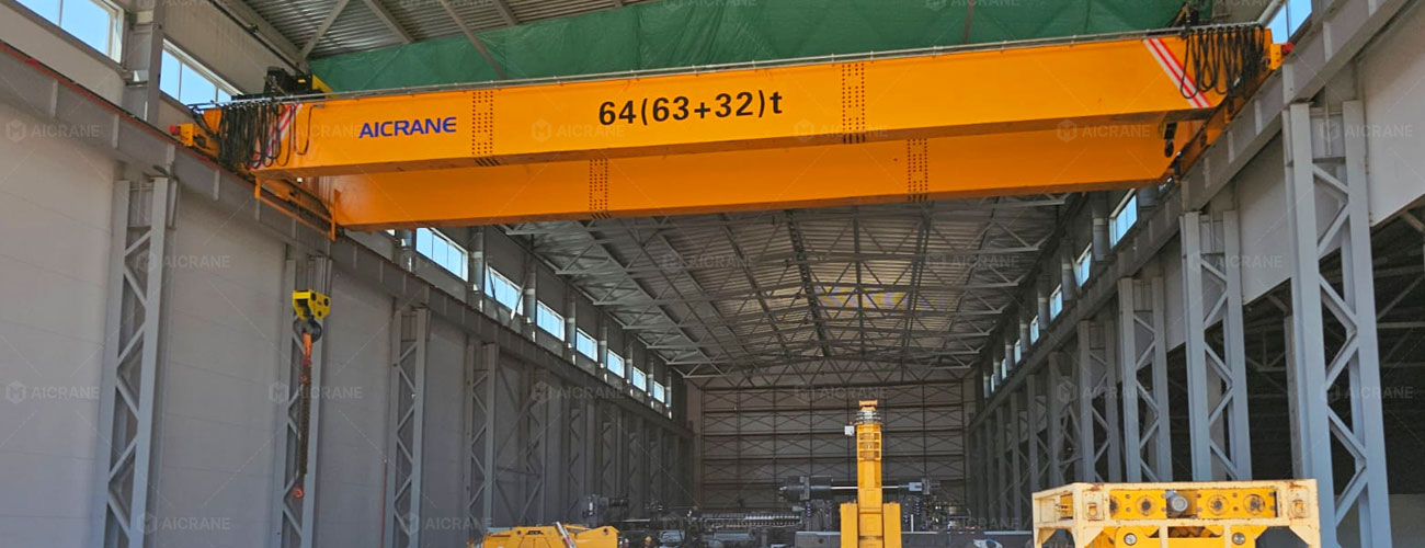 64 Ton Girder Overhead Crane for Machinery Manufacturing in Russia