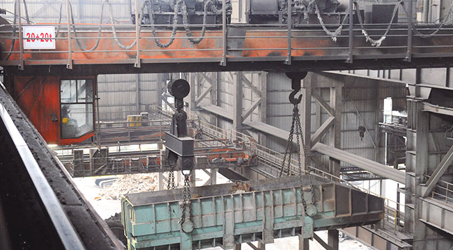 Charging Cranes in Steel Mill