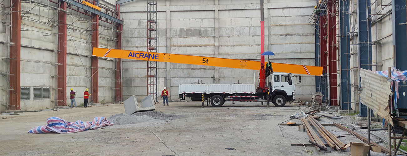 low headroom crane installation