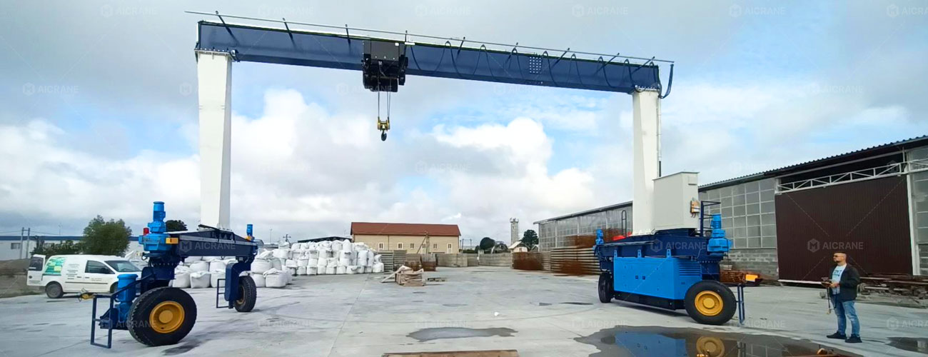 rubber tyred gantry crane for precast concrete slab handling