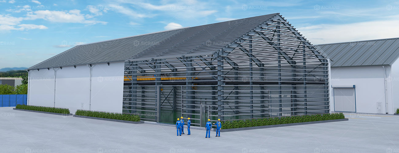 Steel Structure Factory With Space-Saving Lifting Solution
