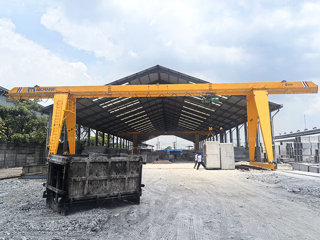 10 Ton Gantry Cranes for Precast Concrete Production in Indonesia