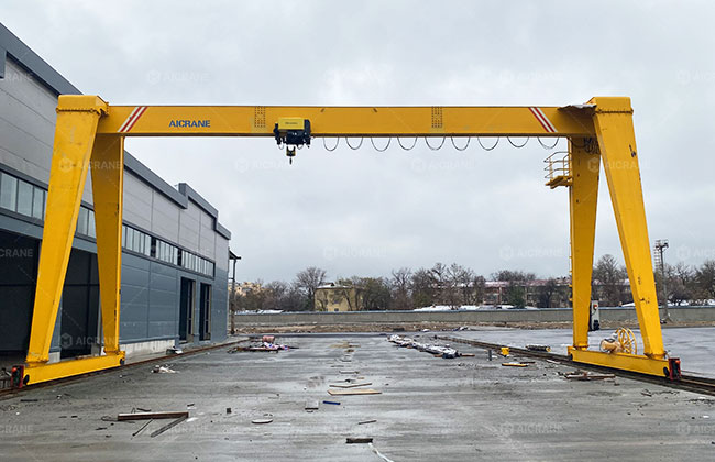 16 Ton Gantry Crane for Outdoor Steel Handling in Uzbekistan