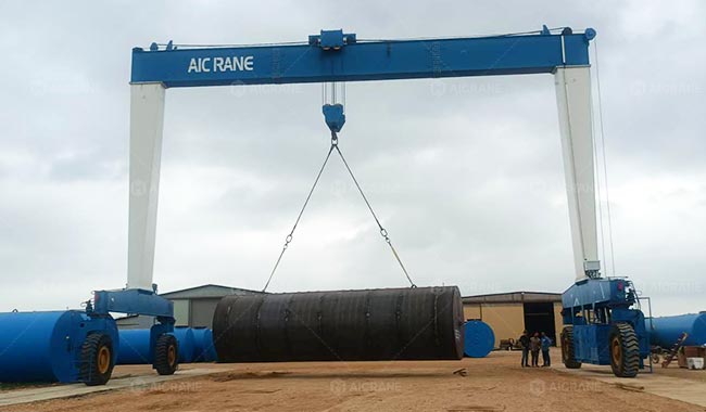 40 Ton Gantry Crane for Steel Tank Handling in the USA