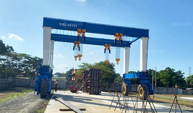 60 Ton Gantry Crane for Construction Material Handling in Nicaragua