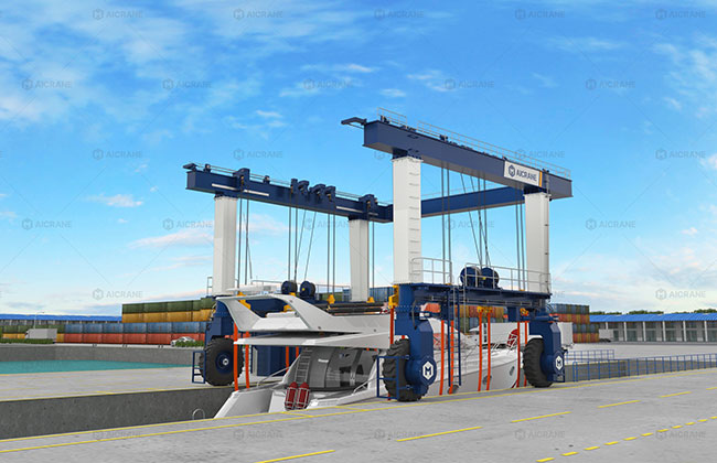 Aicrane mobile boat hoist