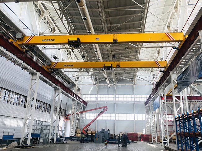 10 ton bridge crane for machinery manufacturing industry