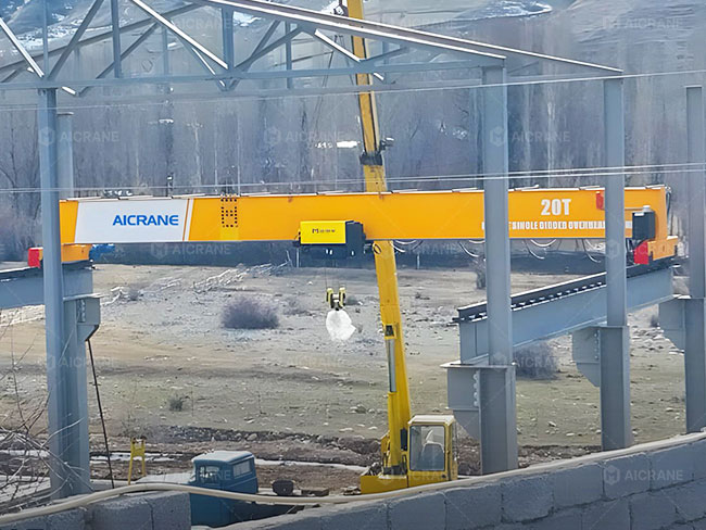 20 ton bridge crane for construction industry in Kazakhstan