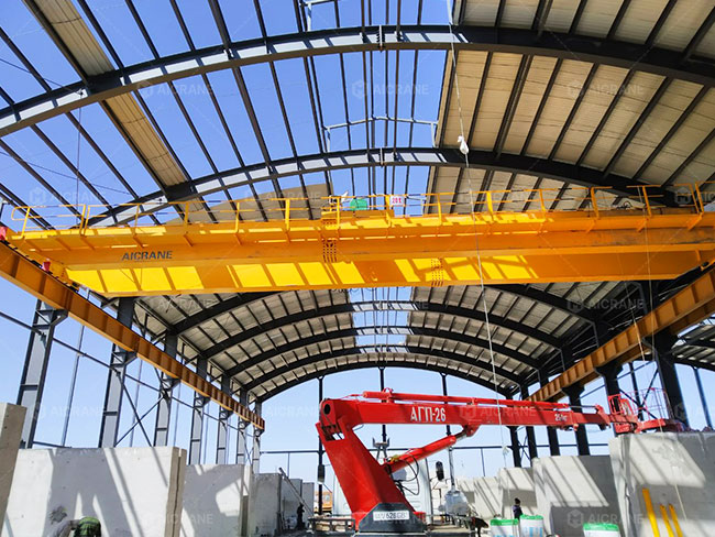 20 ton industrial crane for precast concrete production in Uzbekistan