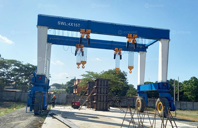 60 Ton Mobile Gantry Crane for Construction Project in Nicaragua