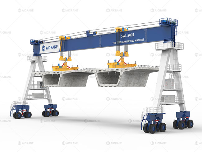 Custom Rubber Tired Crane for Bridge Construction