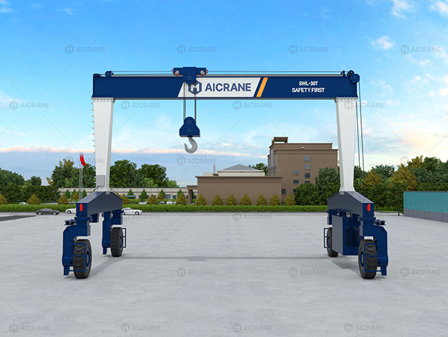 Hydraulic Drive Single Beam Rubber Tyre Gantry for Flexible Material Handling