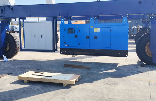 Power generator set for rubber tyred gantry 