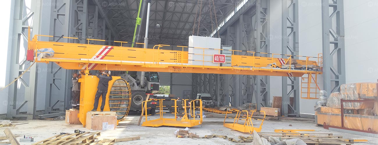 industrial overhead crane installation