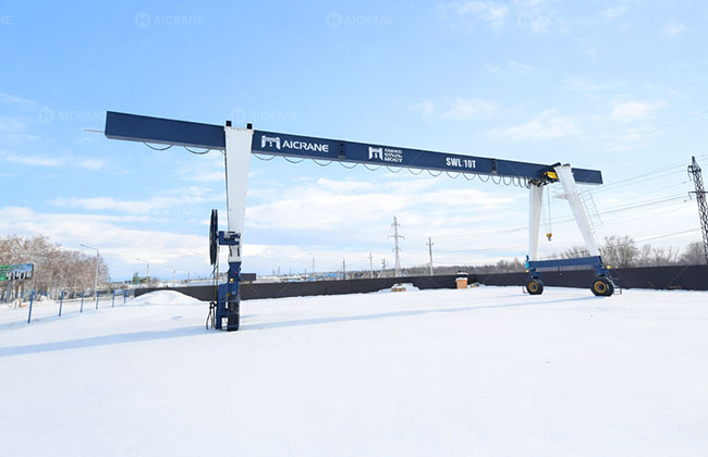 Mobile Gantry Crane 10 Ton for Metal Fabrication Plant in Russia