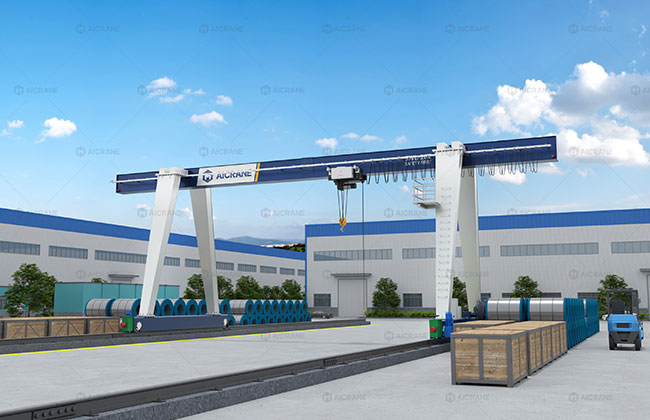 AQ-NMH single girder gantry crane with double cantilever