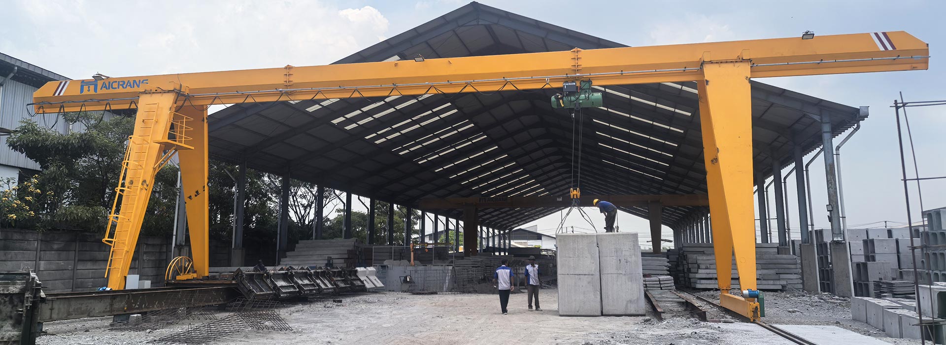 Single girder gantry crane designed for light duty material handling in industrial facilities