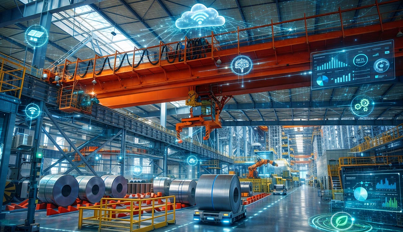 Smart high-capacity metal fabrication plant with digital automation