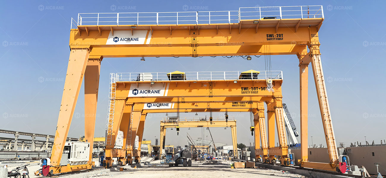 20 and 100 ton gantry cranes for Saudi Arabia precast factory