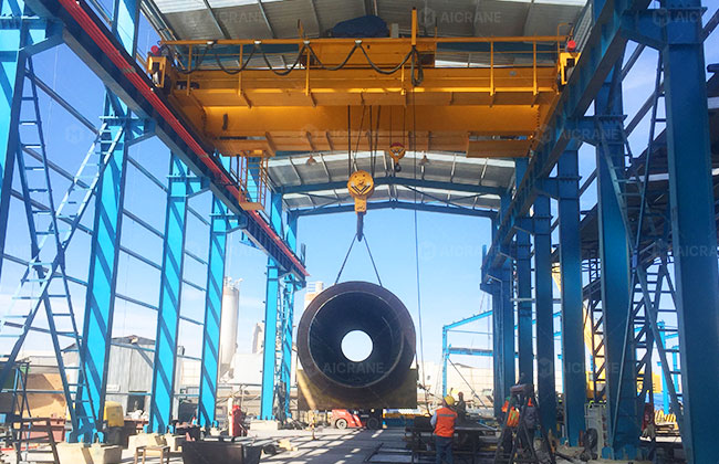 50 Ton Double Girder Overhead Crane For Heavy Machinery Manufacturing In Chile
