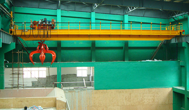 AQ-QZ grab overhead crane for bulk material handling in industrial facilities
