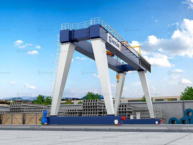 Compact Double Girder Gantry Crane 10 Ton For Industrial Material Handling