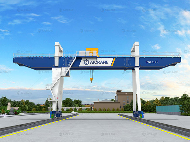 Double Girder 32 ton Gantry Crane For Precise Lifting