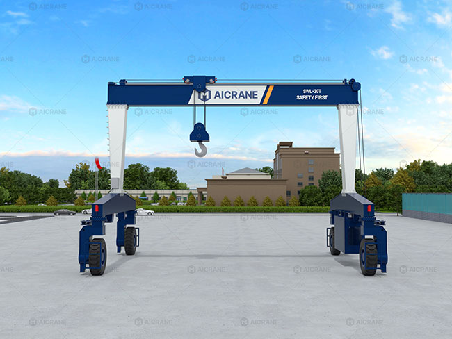 Rubber Tyred 30 Ton Gantry Crane For Medium Load Handling
